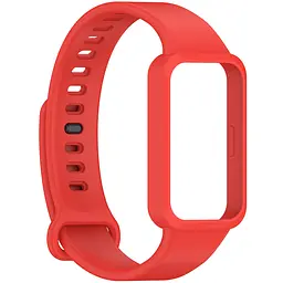 Силіконовий ремінець для фітнес браслетів Xiaomi Smart Band 9 Active Redmi Smart Band 3, Silicone, red, зі зручною застібкою, на фітнес трекер та смарт годинник, ArmorStandart (ARM85586) - мініатюра 3