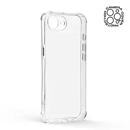 Прозрачный чехол для Apple iPhone 16e/17e с защитой камеры и усиленными бортами, тонкий, силиконовый, бесцветный, ударопрочный, противоударный бампер с закрытой камерой, ArmorStandart (ARM76265) - мініатюра 2