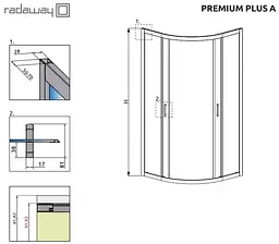 Душова кабіна Radaway Premium Plus A 90x90x170 скло фабрік 30401-01-06N - мініатюра 5