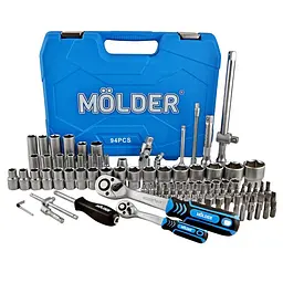 Набір інструментів для авто та дому професійний в кейсі MOLDER 94 предмета 1\2 та 1\4 Оригінал (MT60094)