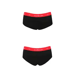Трусики-шортики Passion PS003 PANTIES S, black - мініатюра 5