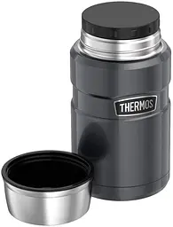 Термос харчовий Thermos Stainless King 710 ml Gun Metal з ложкою - мініатюра 2