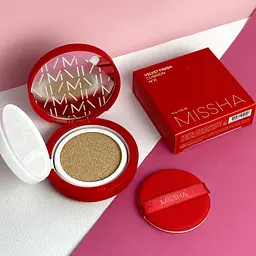 Тональний кушон для обличчя з матовим фінішем Velvet Finish Cushion SPF50+/PA+++ №21 Missha 15 мл - мініатюра 5