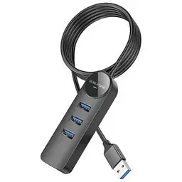 Конвертер адаптер USB Borofone на мережевий вихід RJ-45 DH6 Erudite 4-in-1 Gigabit Ethernet Adapter 120 см