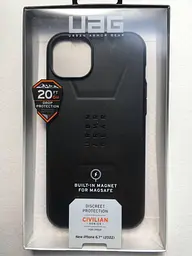 Оригінальний протиударний чохол для Iphone 14 Plus/15 Plus UAG Civilian Magsafe Black 114037114040 - мініатюра 6