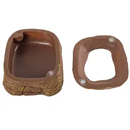 Миска магнітна для живого корму Repti-Zoo Magnetic Food Dish 9x7x4 см (ERB45) з імітацією скелі для тераріумів - мініатюра 3