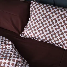 Дитячий комплект постільної білизни MirSon Сатин 22-1369 Classic Checkers 110х140 см коричневий (2200010473797) - мініатюра 3