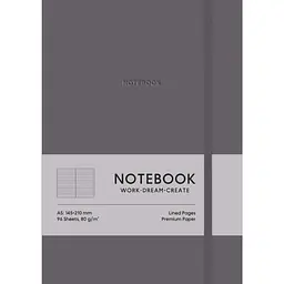 Блокнот "Notebook" у лінію (темно-сірий)