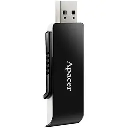 USB флеш-накопичувач Apacer AH350 64GB USB-A 3.0 Black (AP64GAH350B-1) [40398] - мініатюра 2