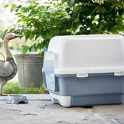 Stefanplast Cathy Clever and Smart Туалет закритий для котів з піддоном і фільтром сірий - мініатюра 3