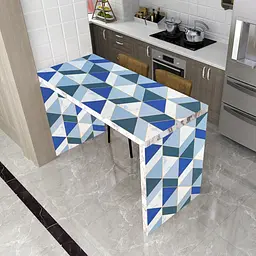 Самоклеюча плівка Sticker Wall SW-00001224 Сині трикутники 0,45х10м - мініатюра 5