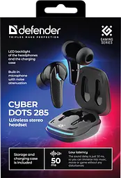 Гарнітура Defender CyberDots 285 TWS Bluetooth Black (63285) (7151838) - мініатюра 8