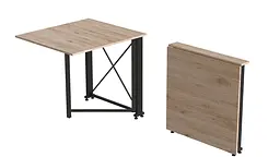 Стіл-книжка трансформер Оріон 1 Ferrum-decor 750x810x730 Чорний метал ДСП Дуб Сан-Марино 16 мм (FRD-104598) - мініатюра 6