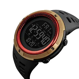 Наручний годинник чоловічий Skmei 1251 Gold Red, 1251GDRD (12295) - мініатюра 3