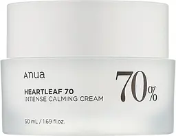 Заспокійливий крем для обличчя 50 мл Anua Heartleaf 70% Intense Calming Cream - мініатюра 1