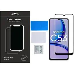 Захисне скло BeCover для Realme C53 Black (710105) - мініатюра 2