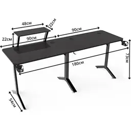 Комп'ютерний стіл GT Racer T-1247 (146x146x60x73) Black - мініатюра 3
