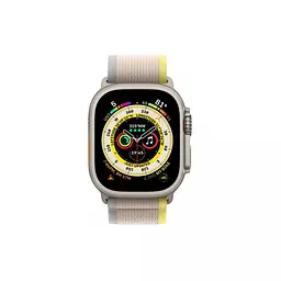 Смарт-годинник Apple Watch Ultra GPS + Cellular 49 mm Titanium Case with Yellow/Beige Trail Loop-M/L (MQF23/MQFU3) - мініатюра 4