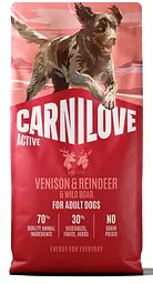 Сухий корм Carnilove Active Venison & Reindeer & Wild Boar Active Adults для активних cобак оленина і дикий кабан 12 кг