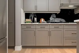 Вініловий кухонний фартух Happy Pocket Гепарди для кухні наклейка ПВХ Коти Тварини Чорний 60х200 см Z180412 - мініатюра 5