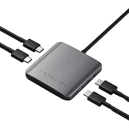 Адаптер Satechi Aluminum Type-C 4-Port Hub Space Gray (ST-UC4PHM) - мініатюра 3