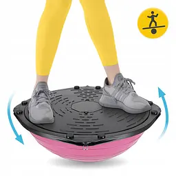 Балансувальна платформа 4FIZJO Bosu Ball 60 см Pink (P-5905973402453) - мініатюра 6