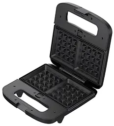 Мультимейкер Liberton LSM-5106 800 W 4в1 гриль трикутні сендвічі 4 шт бельгійські вафлі 2 шт горішки 12 шт антипригарне покриття індикатор живлення та готовності автоматичний контроль температури Black/Grey - мініатюра 3
