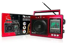 Радіоприймач Golon RX-006UAR радіо MP3 USB MicroSD робота від мережі батарейок Червоний - мініатюра 8