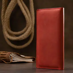 Шкіряне жіноче матове портмоне Grande Pelle 11512 червоний - мініатюра 9