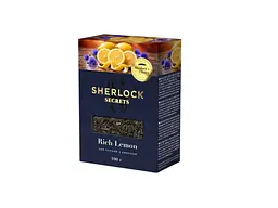 Чай фасований чорний SHERLOCK SECRETS 100 г "Rich Lemon" байховий крупнолистовий ароматизований