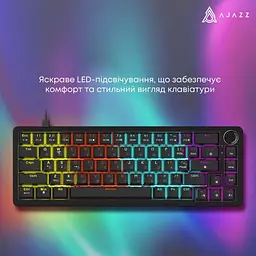 Клавіатура Ajazz AK690 Peach Mist Switch чорна (AK690-PM-B) [175704] - мініатюра 8