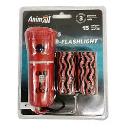Диспенсер-ліхтарик AnimAll зі змінними пакетами червоний
