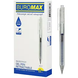 Набір ручок Buromax Jelly з силіконовим грипом синіх 12 шт. (BM.8374-01)