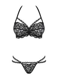 Сексуальний комплект білизни Obsessive Joylace S/M чорний - мініатюра 5