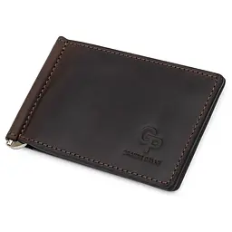 Чоловічий шкіряний затискач для грошей GRANDE PELLE 12х8х0,7 см acs0022432