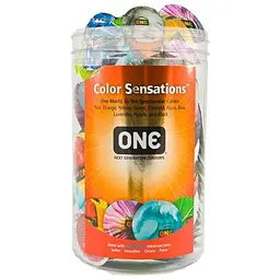 Набір презервативів латексних ONE Color Sensations різнокольорові (ціна за упаковку, 100 шт.) - мініатюра 2