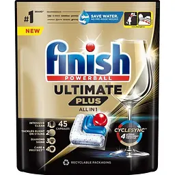 Капсули для посудомийних машин Finish Ultimate Plus All in 1, 45 шт.