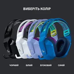 Навушники Logitech G733 Lightspeed Wireless RGB Gaming Headset White 981-000883 - мініатюра 7