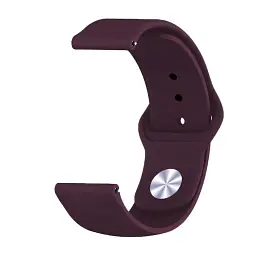 Силіконовий ремінець BeCover для Samsung Galaxy (20mm)/Watch 5/ Watch 4 40/44mm/Watch 4 Classic 42mm/Watch Active/Active 2 40/44mm/Watch 3 41mm/Gear S2/Classic/Gear Sport Purple-Wine (706178) - мініатюра 2