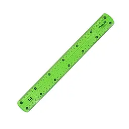 Лінійка неломайка ESA-0031 м'який пластик, 30 см Зелений