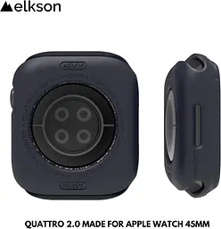 Чохол elkson для Apple Watch 45 мм бамперний чохол, Quattro 2.0 Series міцний чохол для Apple Watch та iWatch Series 9 8 7 - мініатюра 3