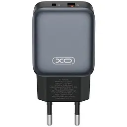 Зарядний пристрій XO L154 USB-C PD20W + USB-A QC3.0 Black (L154.black)