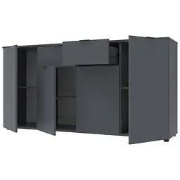 Комод Doros Рон 7 Графіт 4 фасади 2 шухляди 160х38х81 (44900236) - мініатюра 2