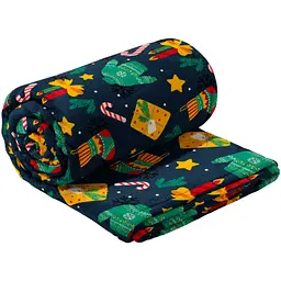 Плед LeLit Новорічний 200x220 см велсофт синій (le2000000324234) - мініатюра 3