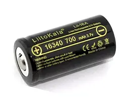 Акумулятор 16340 LiitoKala 700 mah Li-Ion (Lii-16A)