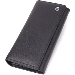 Місткий гаманець для жінок із натуральної шкіри ST Leather 23097 чорний - мініатюра 1