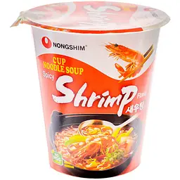 Суп Рамьон з гострою креветкою Сеутанмен у стакані Nongshim 67г - мініатюра 1