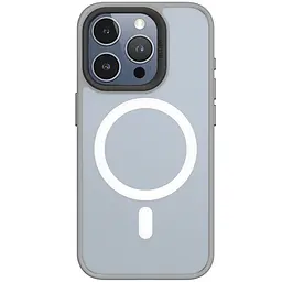TPU+PC чохол Blueo Skin Friendly Frosted with MagSafe для Apple iPhone 15 Pro Max (6.7) Сірий / Grey