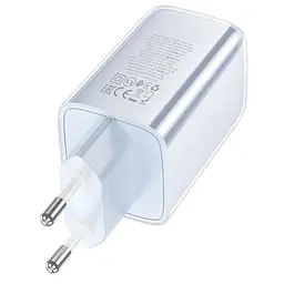 МЗП Hoco N49 Glorious PD65W (1USB-A/2C) Blue - мініатюра 4