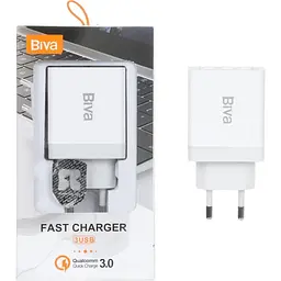 Зарядний пристрій Biva HC-13 30W 3USB Wall Charger White - мініатюра 2
